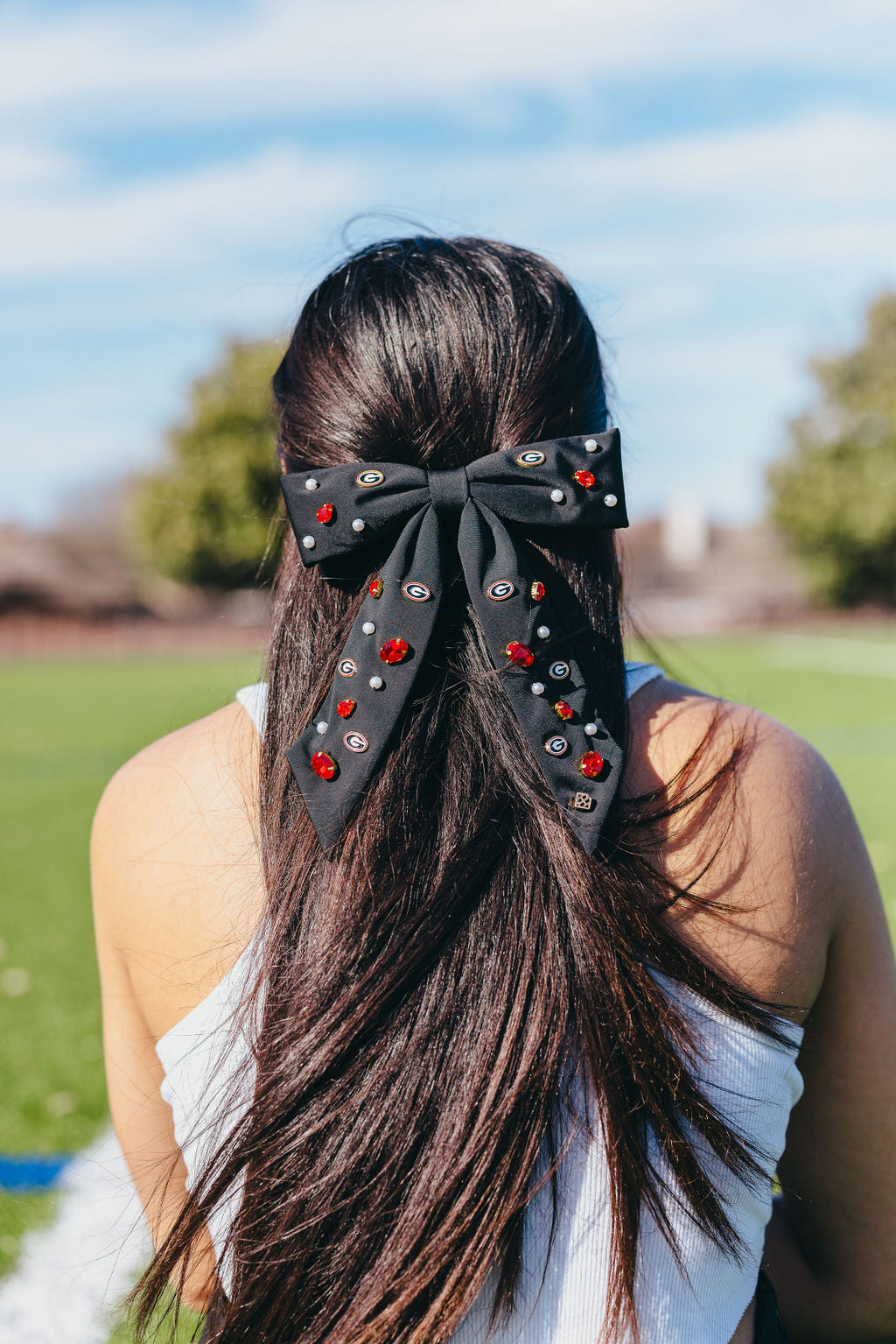 Georgia Black Bow Barrette