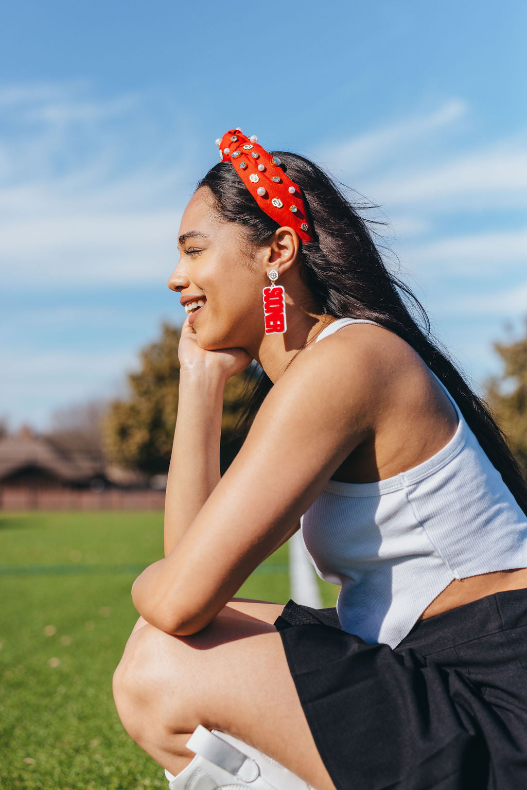 Oklahoma Crimson Logo Headband