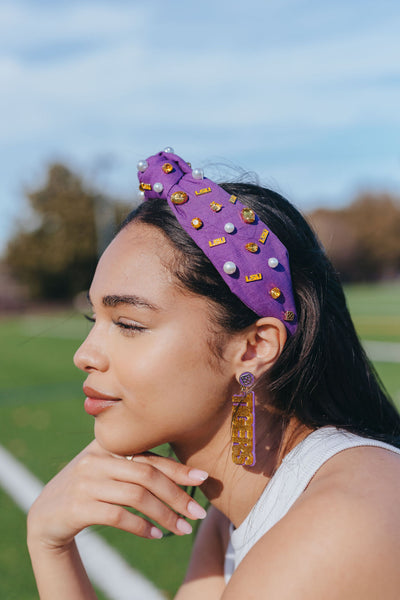 LSU Purple Logo Headband