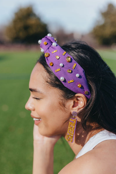 LSU Purple Logo Headband