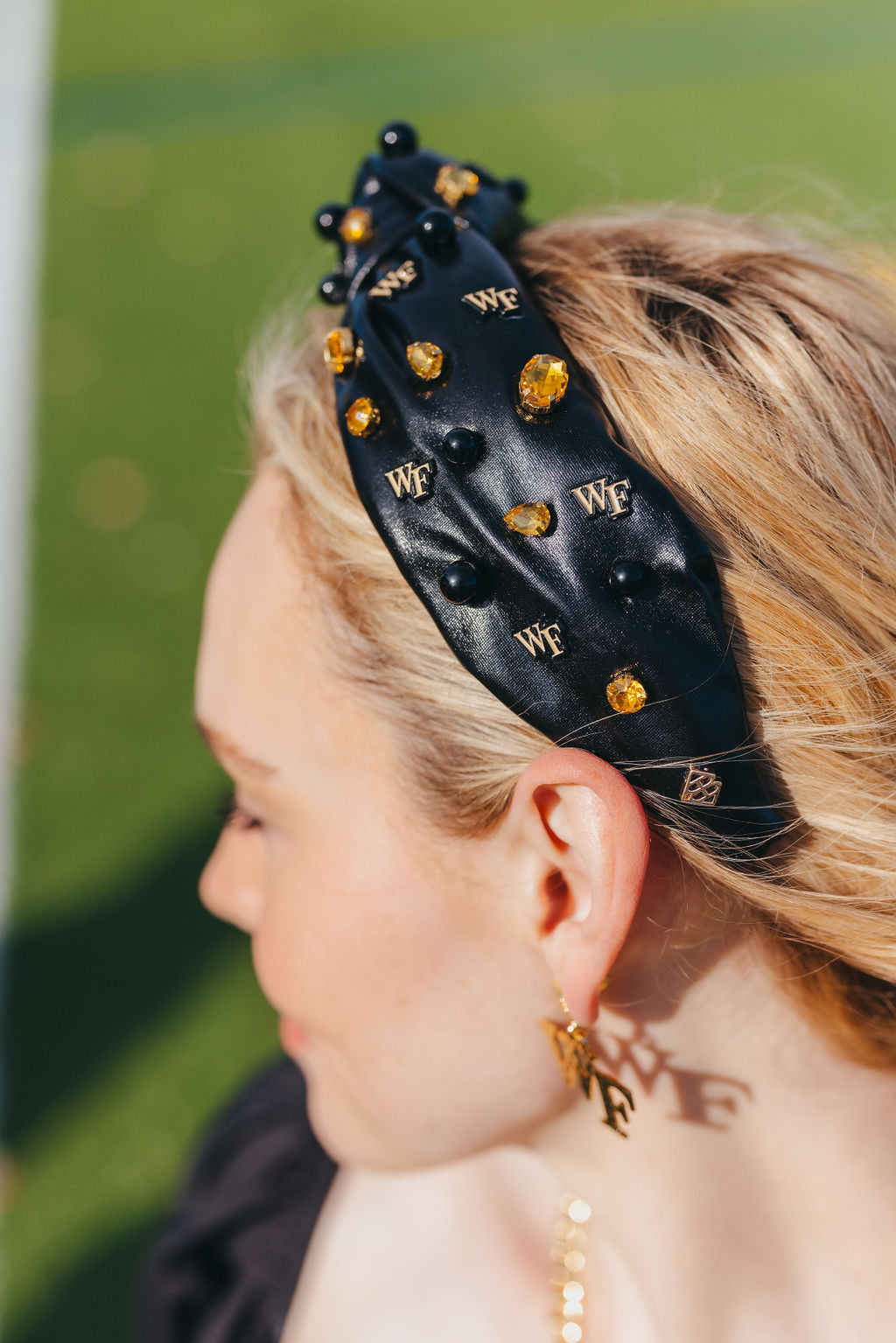 Wake Forest Black Logo Headband