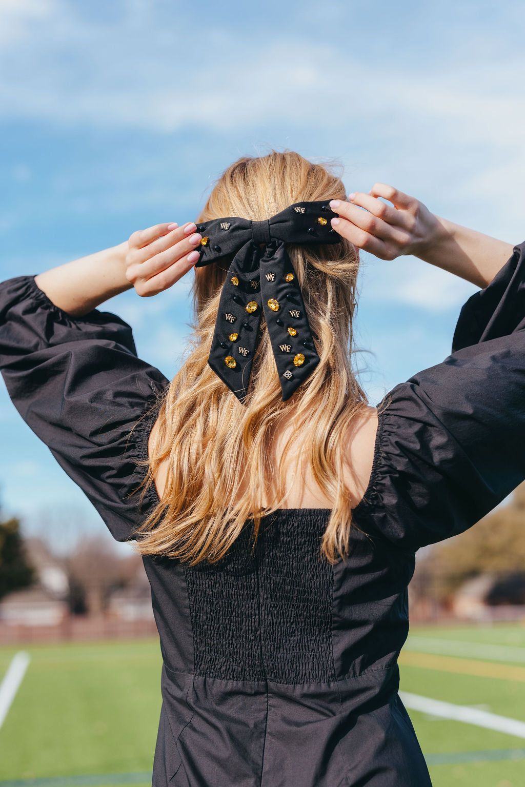 Wake Forest Black Bow Barrette