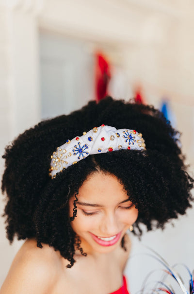 Firework Celebration Headband - White