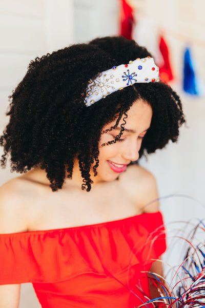 Firework Celebration Headband - White