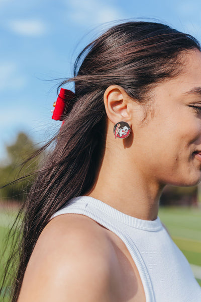 Florida State Seminole Logo Stud Earrings