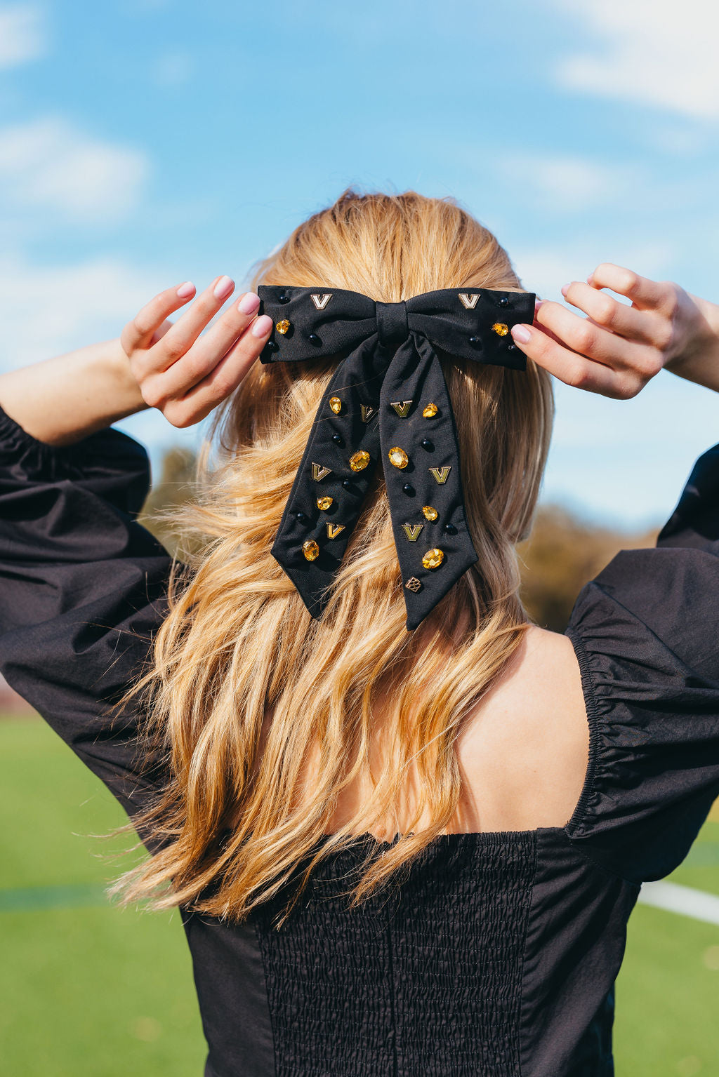 Vanderbilt Black Bow Barrette