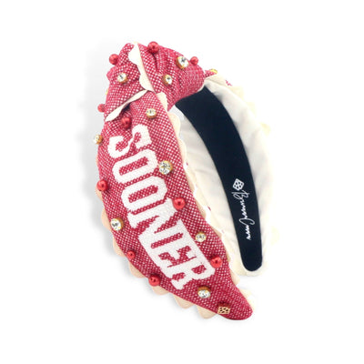 Oklahoma Adult Size BOOMER SOONER Cross Stitch Headband