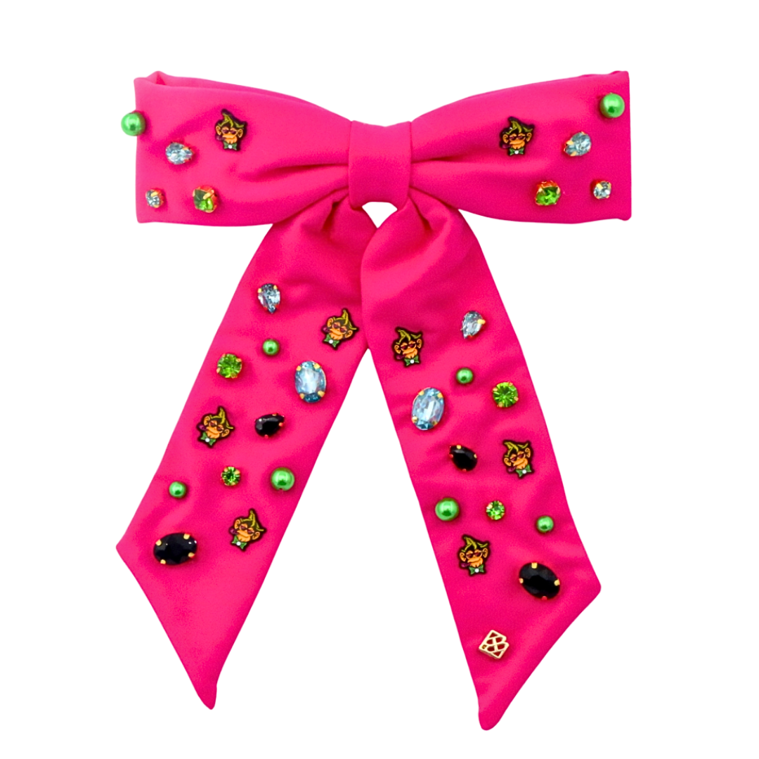 Pink Party Animals Bow Barrette