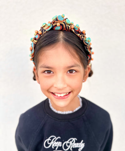 Child Size Meadow Butterfly Headband with Cabochons