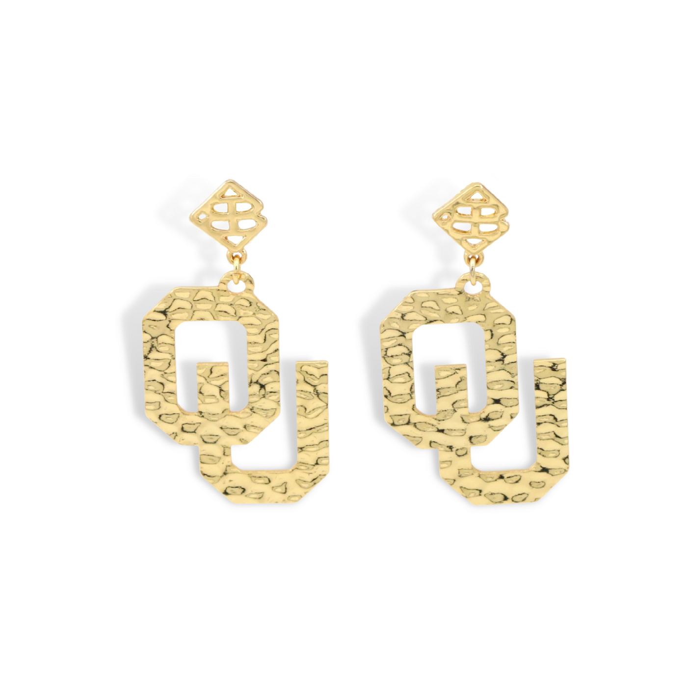 Oklahoma Gold Logo Earring with BC Logo