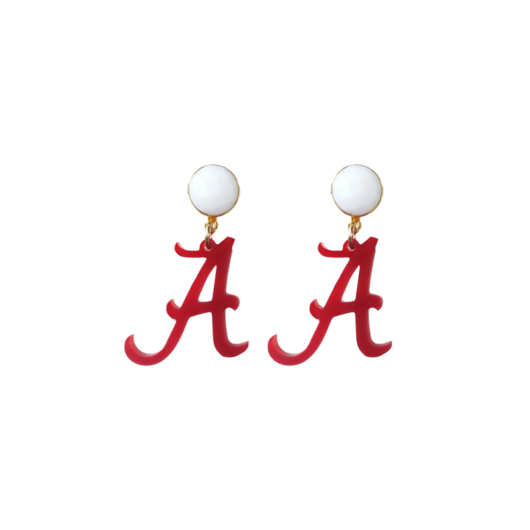 Alabama Mini Crimson A Earrings