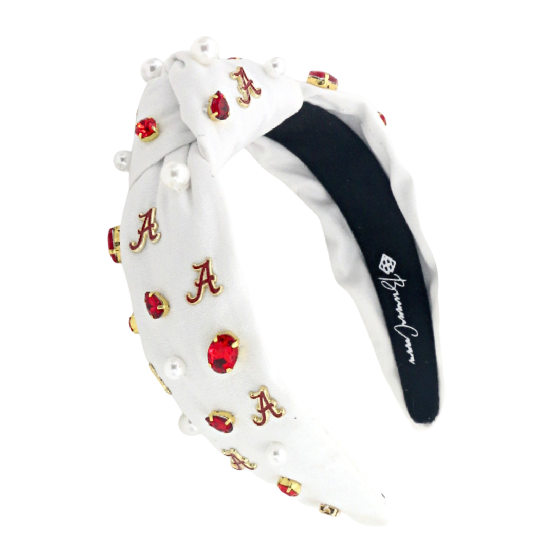 Alabama White Logo Headband