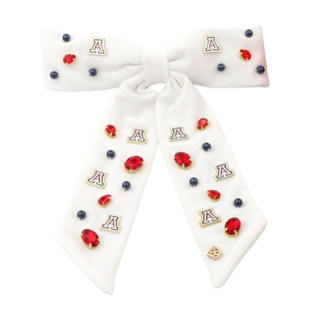 Arizona White Bow Barrette