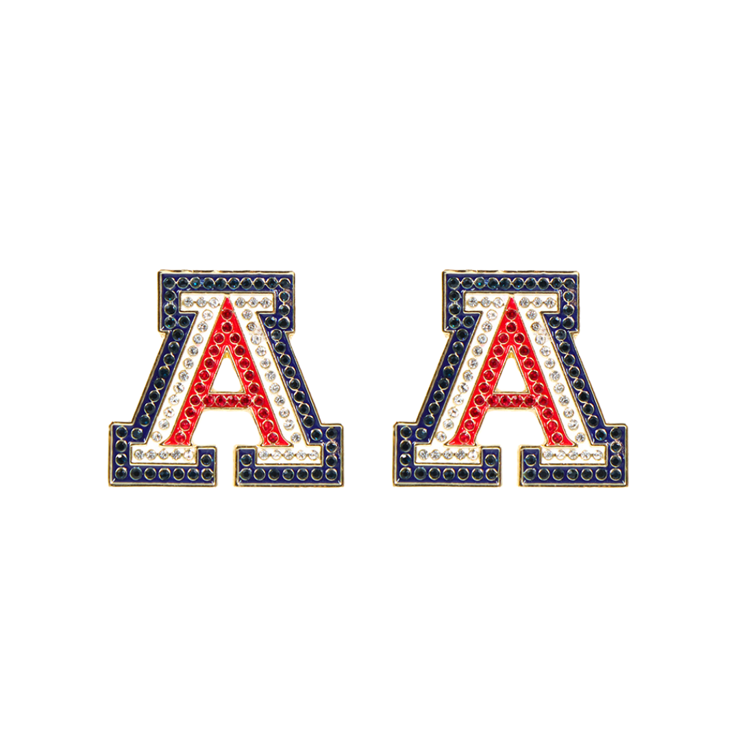 Arizona Pavé Logo Studs