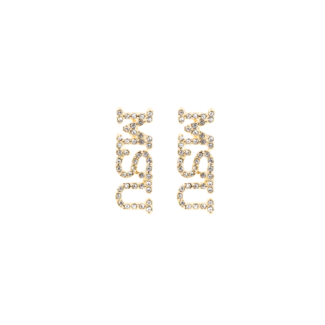 Michigan State MSU Pavé Rhinestone Stud Earrings