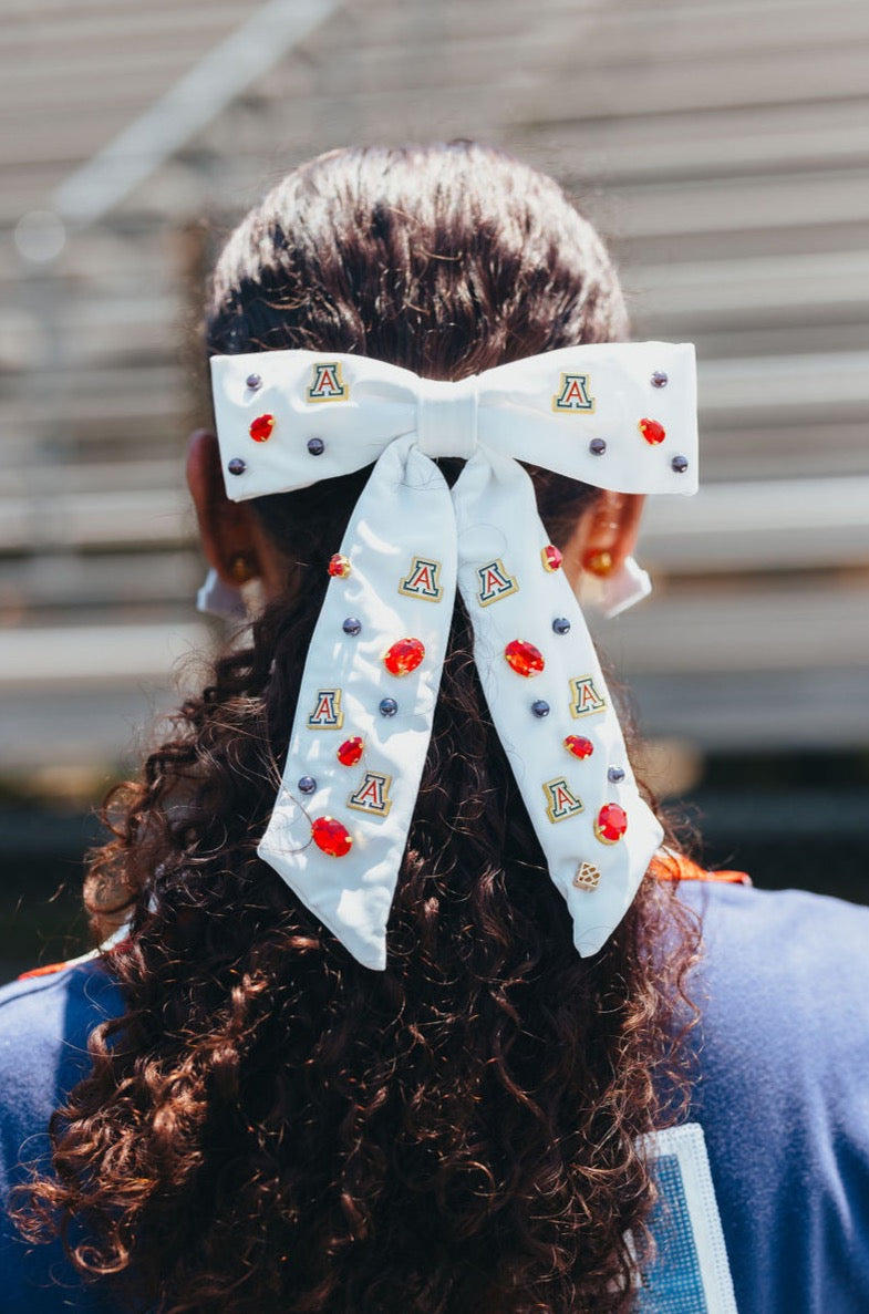 Arizona White Bow Barrette