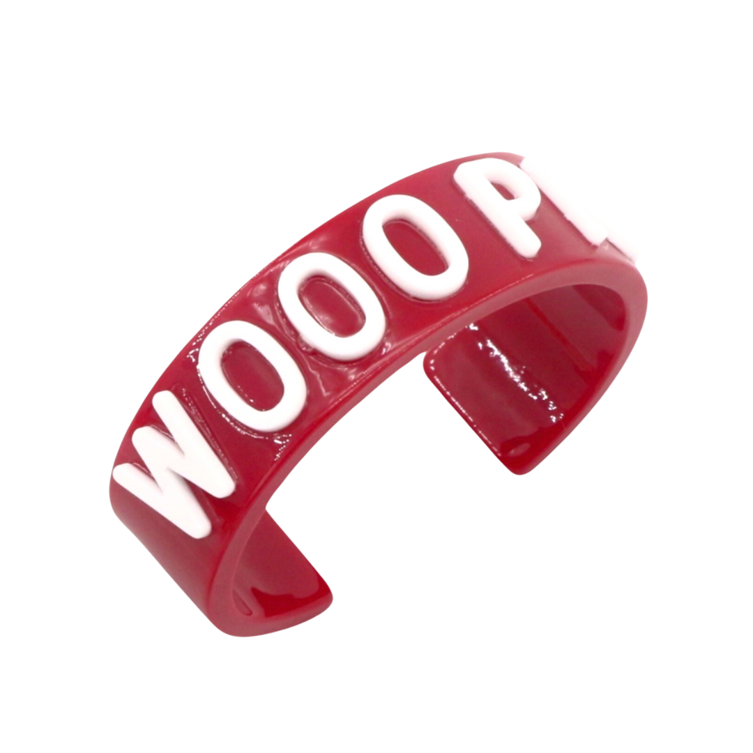 Arkansas Cardinal Red WOOO PIG Cuff