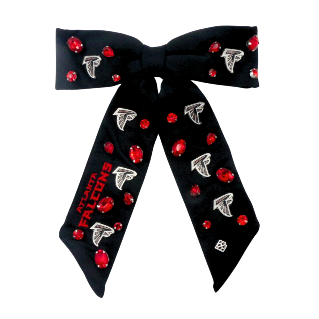 Atlanta Falcons Black Bow Barrette