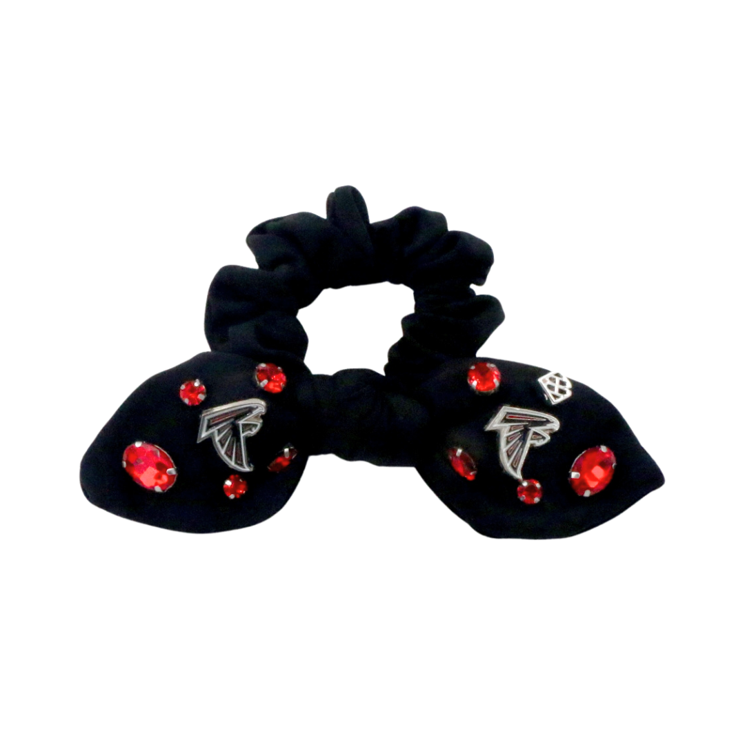 Atlanta Falcons Black Logo Bow Scrunchie