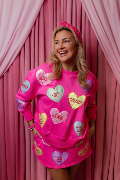 1 Corinthians Candy Hearts Sweatshirt