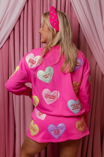 1 Corinthians Candy Hearts Sweatshirt