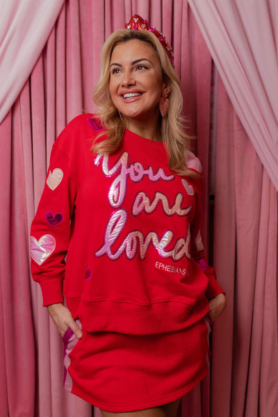 You Are Loved Red Sweatshirt