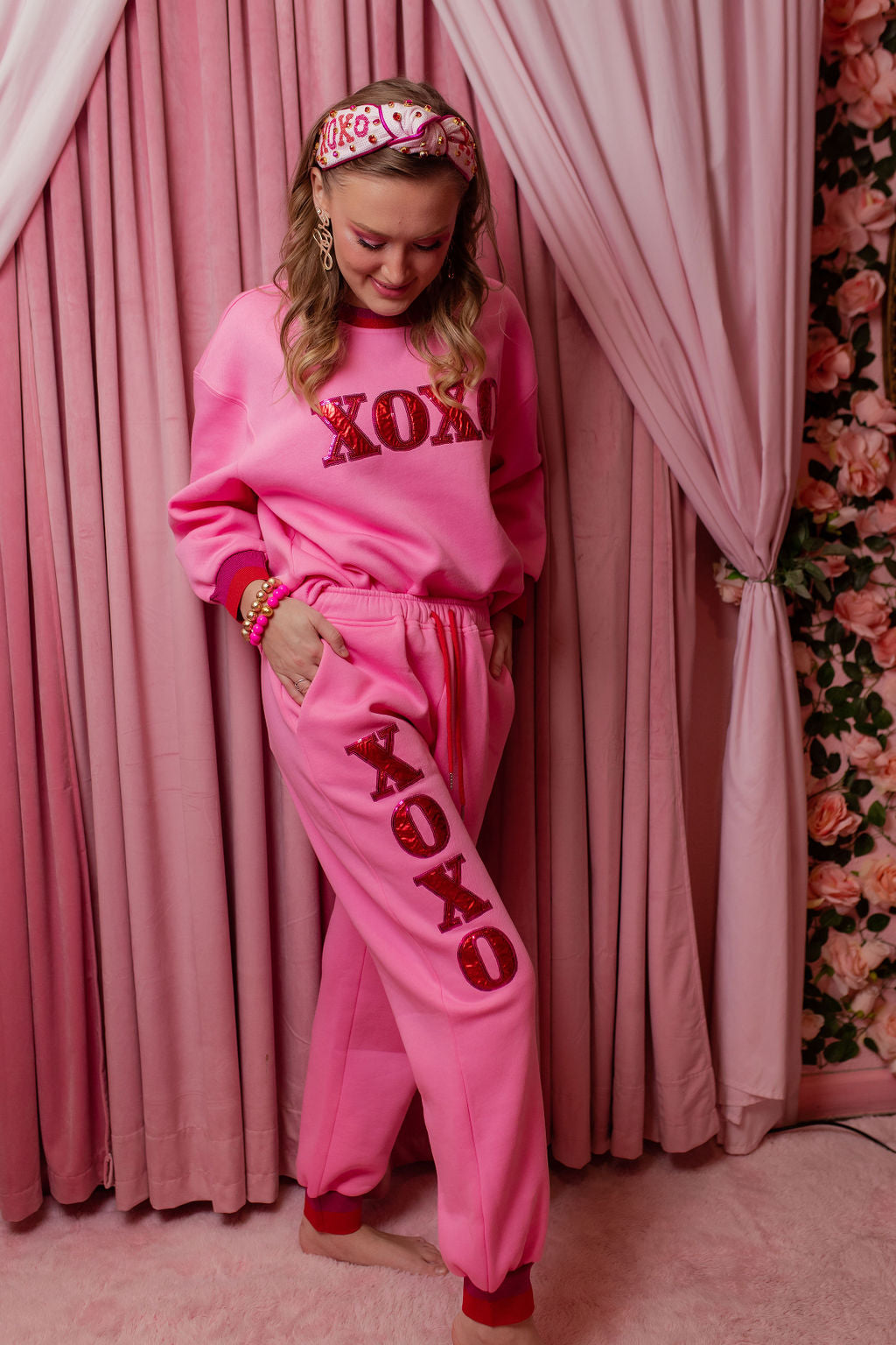 Pink XOXO Fleece-lined Sweatpants