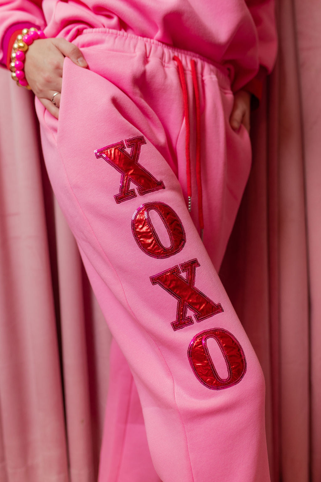 Pink XOXO Fleece-lined Sweatpants