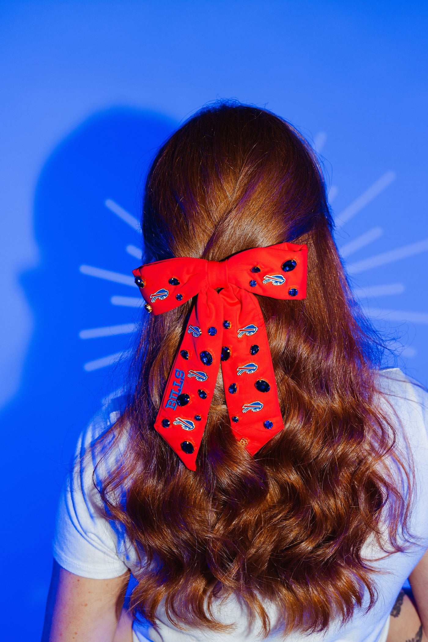 Buffalo Bills Red Bow Barrette