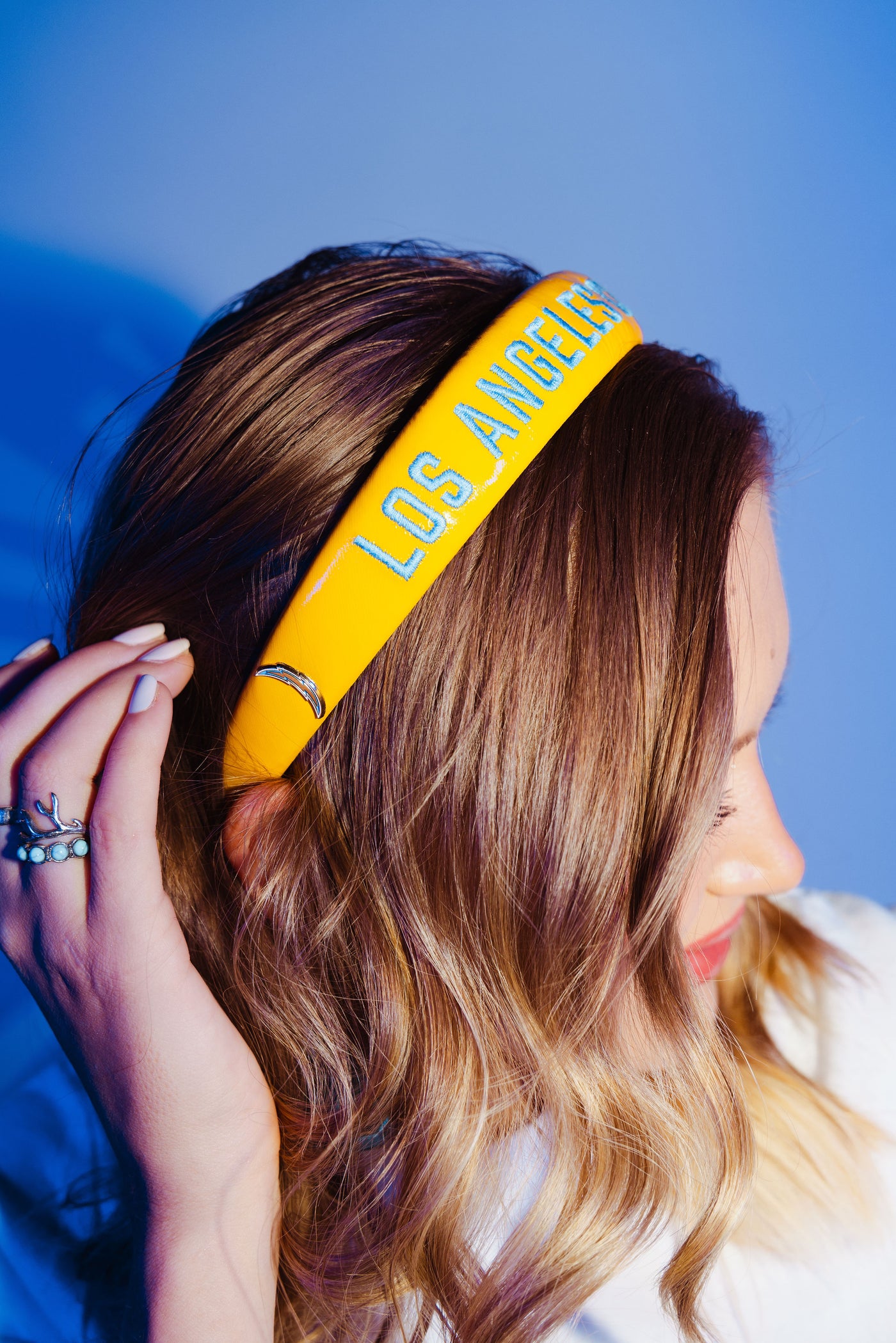 Los Angeles Chargers Thin Embroidered Headband