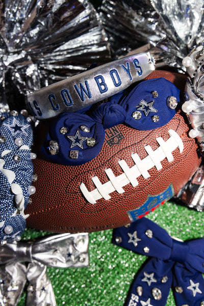 Dallas Cowboys Navy Logo Bow Scrunchie