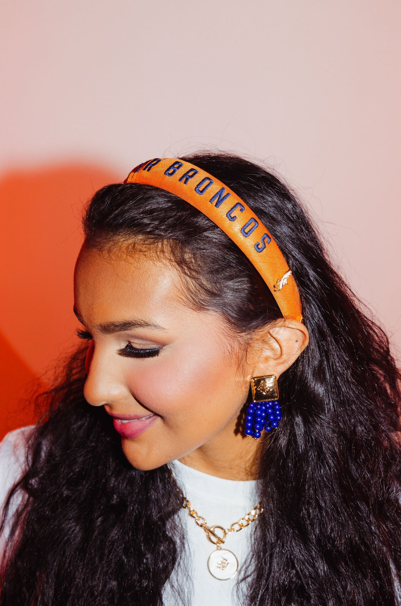 Denver Broncos Thin Embroidered Headband