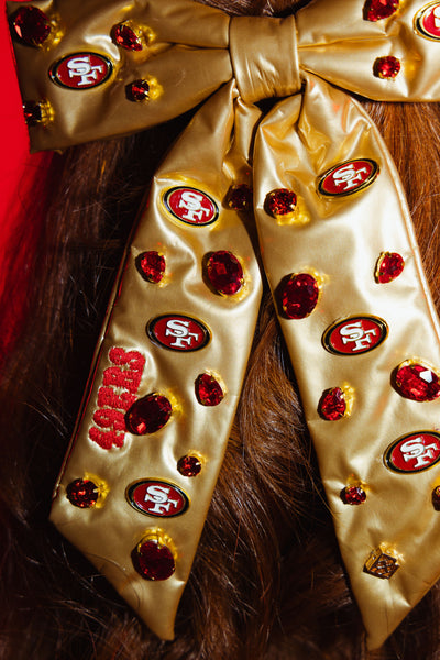 San Francisco 49ers Gold Bow Barrette