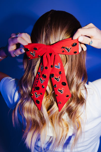 Houston Texans Red Bow Barrette