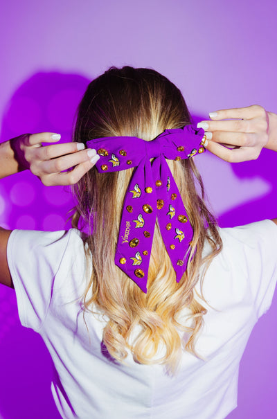 Minnesota Vikings Purple Bow Barrette