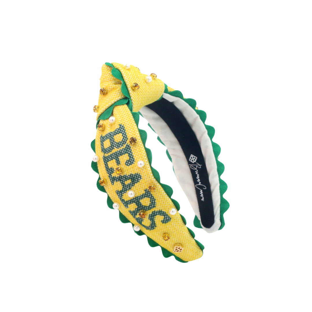 Baylor Child Size SIC'EM BEARS Cross Stitch Headband