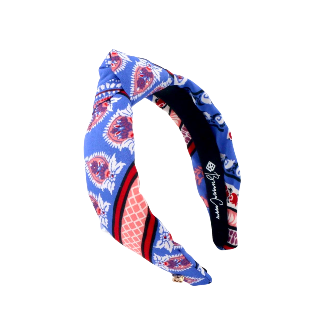 Child Size Blue Bandana Knotted Headband