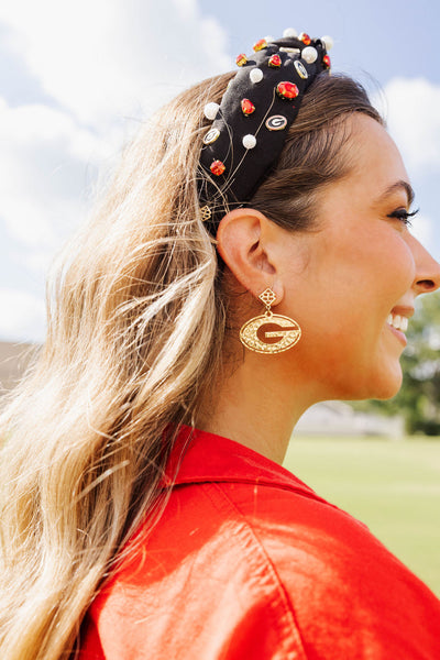 Georgia Black Logo Headband