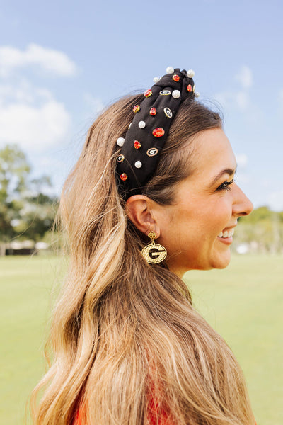 Georgia Black Logo Headband