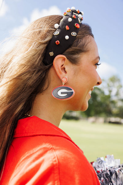 Georgia Black Logo Headband