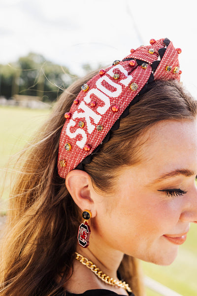 South Carolina Adult Size COCKS  Cross Stitch Headband