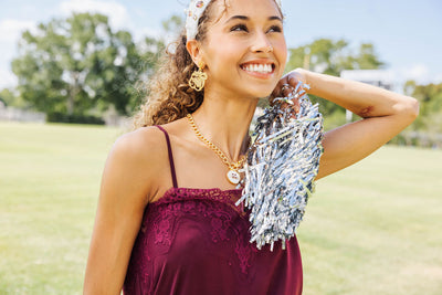 Mississippi State Gold Logo Earring with BC Logo