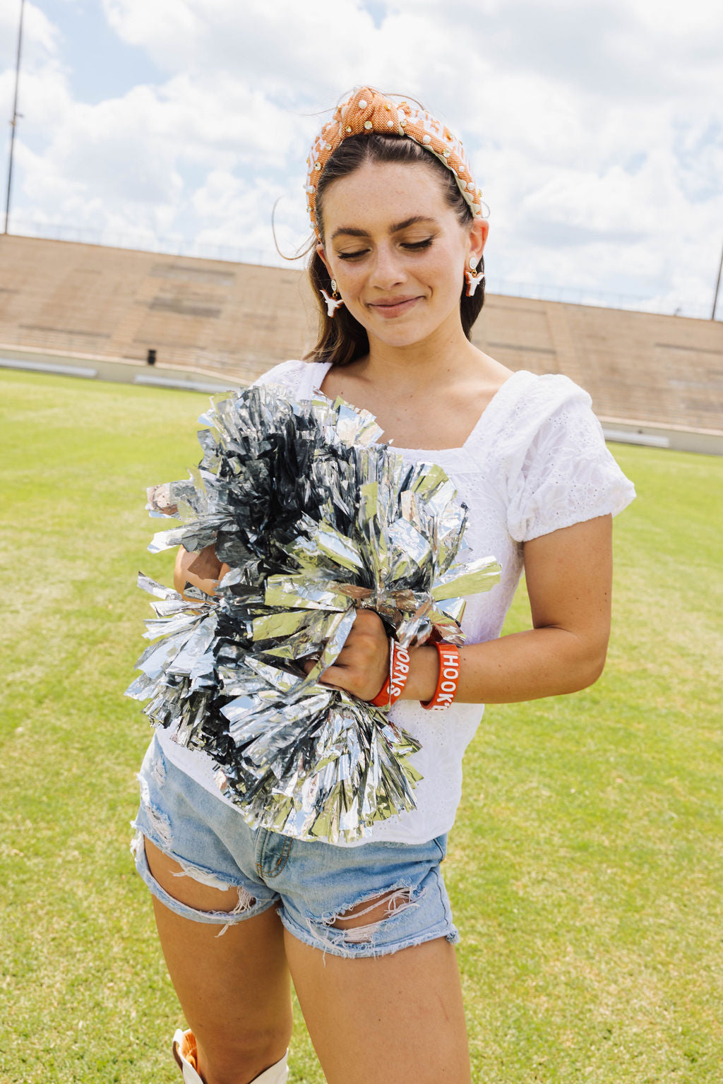 Texas Burnt Orange HOOK'EM Cuff