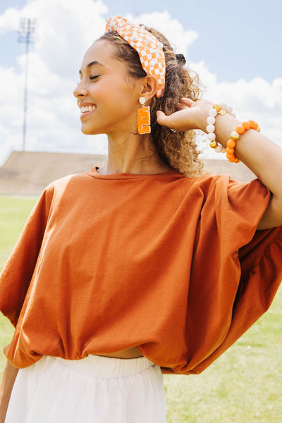 Orange Beaded Brianna Bracelet