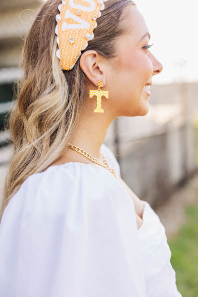 University of Tennessee Gold Logo Earring with BC Logo