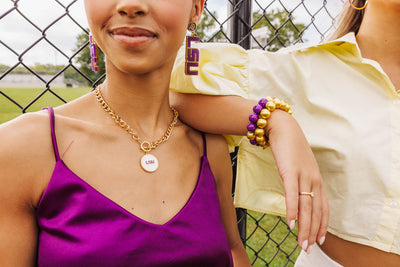 Purple Beaded Brianna Bracelet