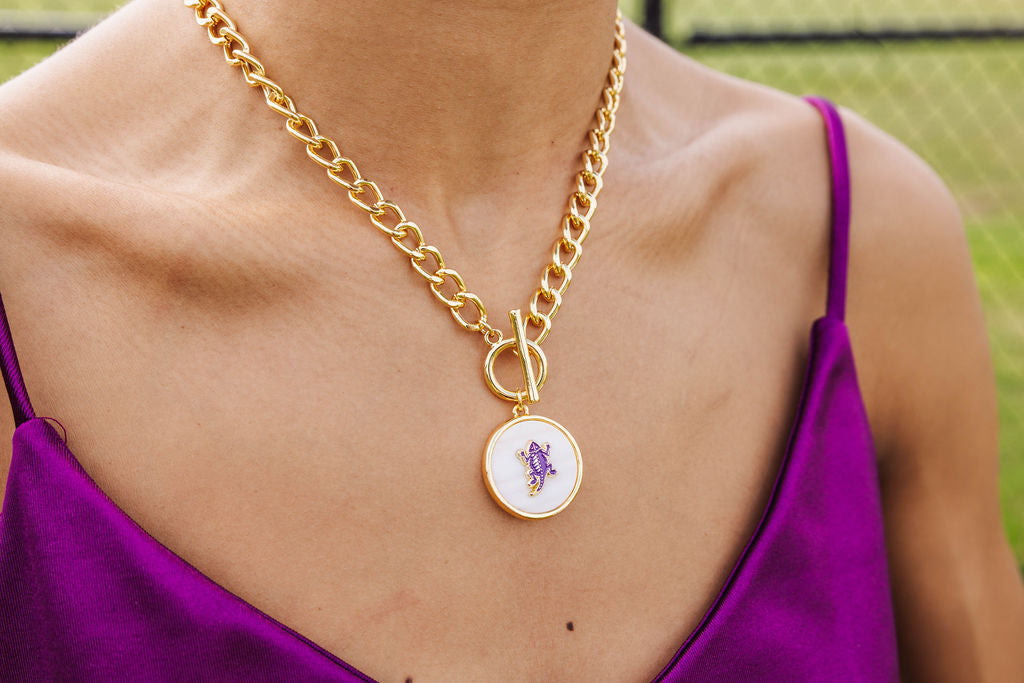 TCU Logo  Necklace