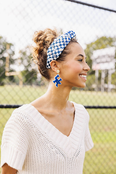 Kentucky Blue & White UK Earrings