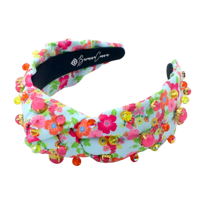 Adult Size Bright Daisy Headband with Crystals & Stones