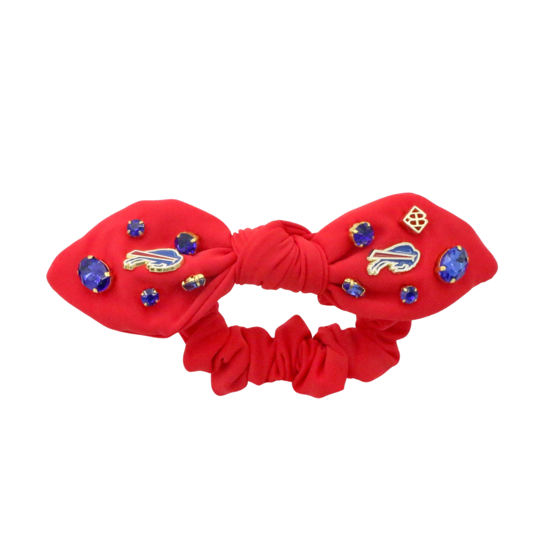 Buffalo Bills Red Logo Bow Scrunchie